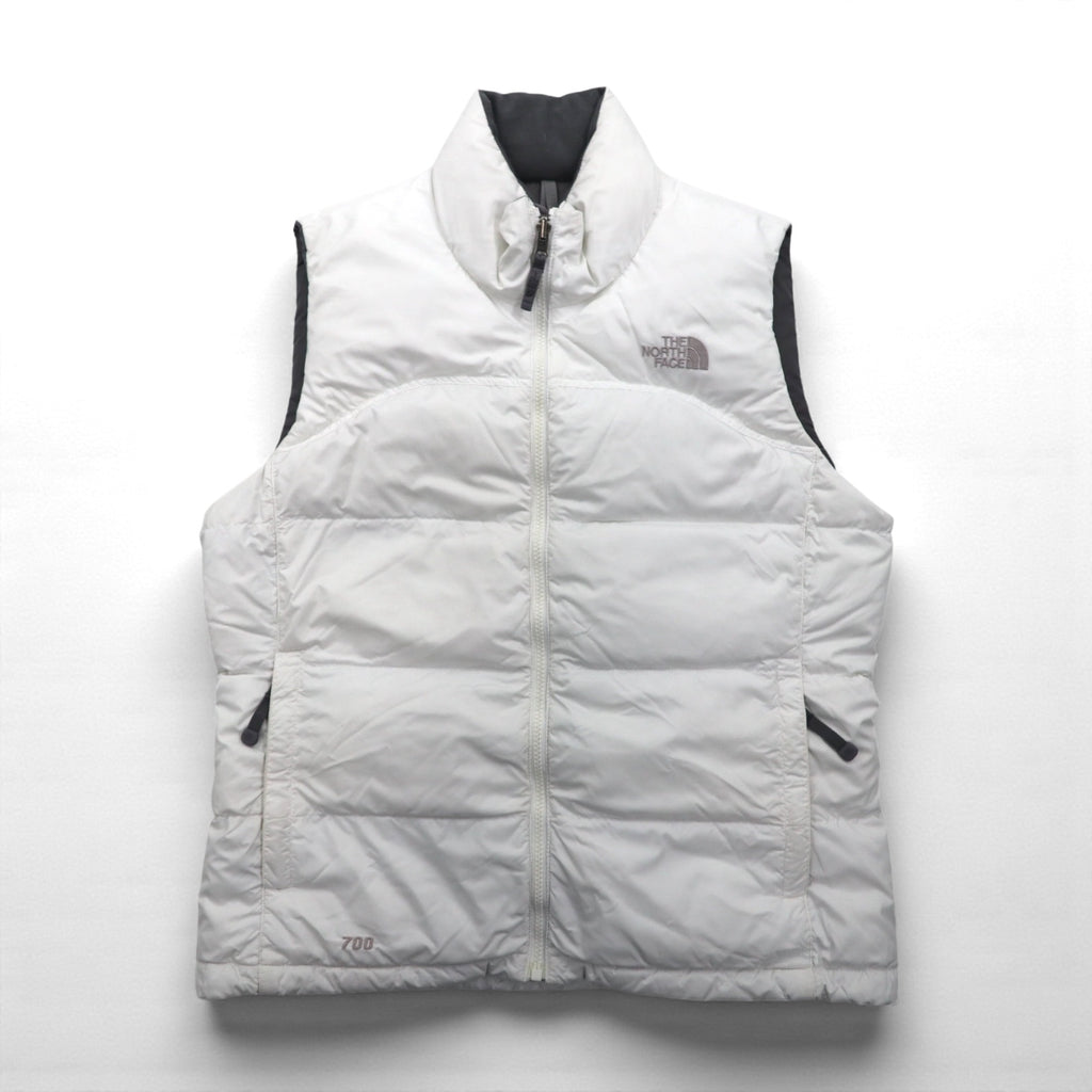 THE NORTH FACE Nuptse 700 Fill Power Down Vest, Medium, White Nylon, US Standard