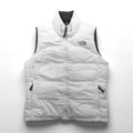 THE NORTH FACE Nuptse 700 Fill Power Down Vest, Medium, White Nylon, US Standard