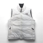 THE NORTH FACE Nuptse 700 Fill Power Down Vest, Medium, White Nylon, US Standard