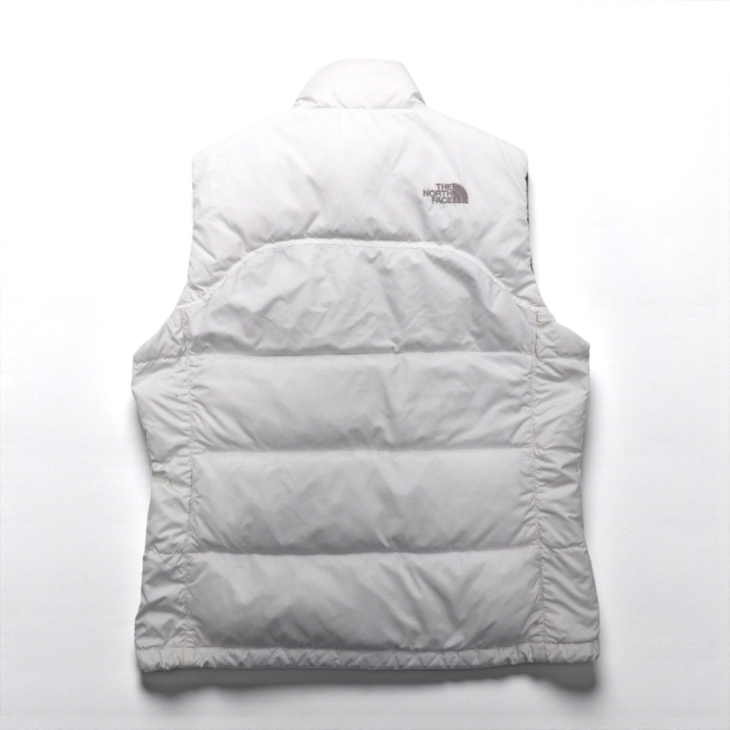 THE NORTH FACE Nuptse 700 Fill Power Down Vest, Medium, White Nylon, US Standard