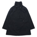 GALLERY Stand Collar A-Line Coat XS Black Cotton Polyester
