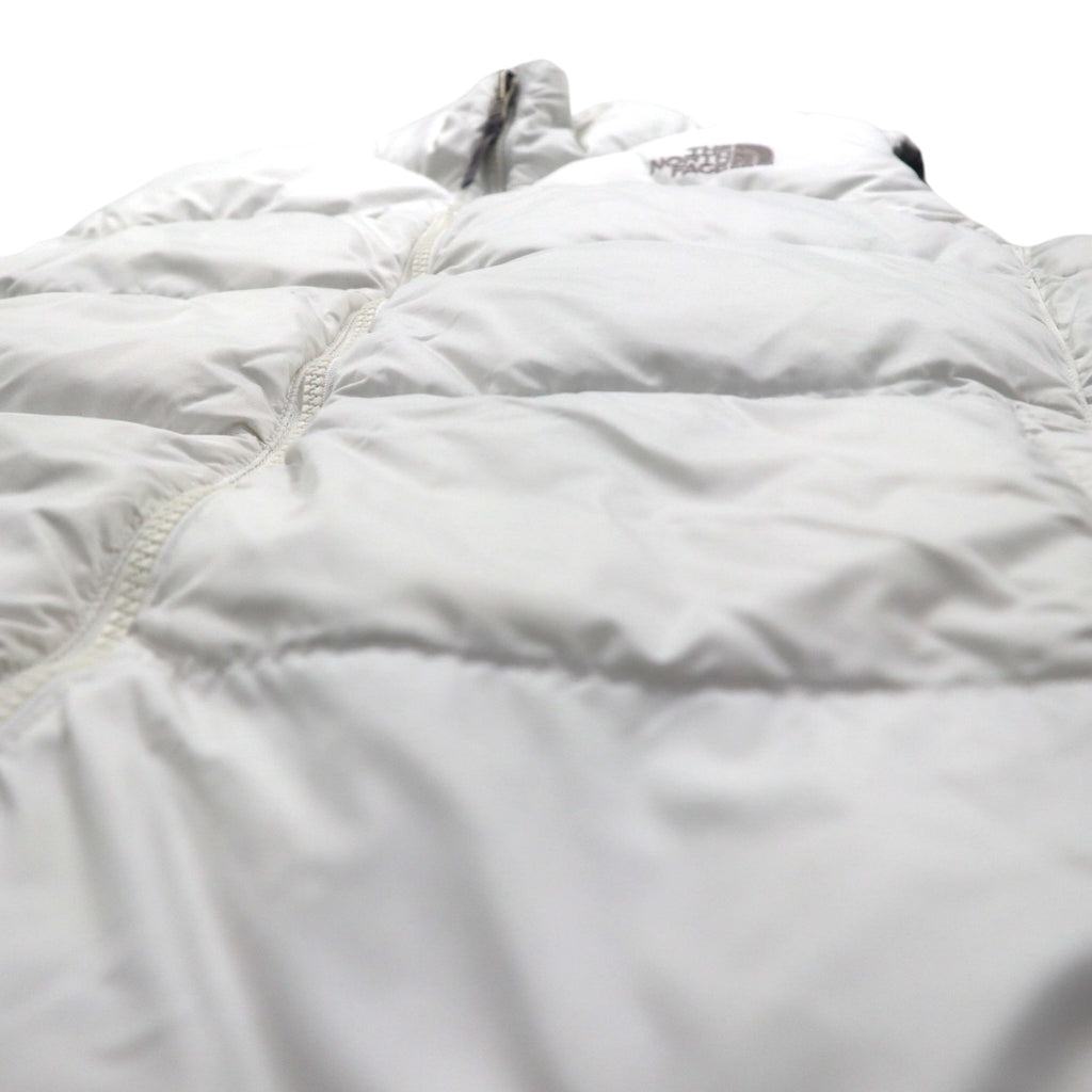 THE NORTH FACE Nuptse 700 Fill Power Down Vest, Medium, White Nylon, US Standard