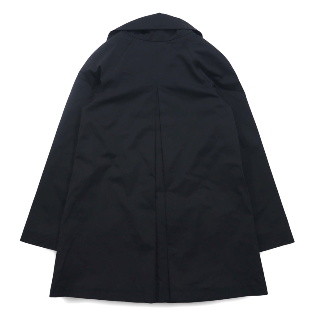 GALLERY Stand Collar A-Line Coat XS Black Cotton Polyester