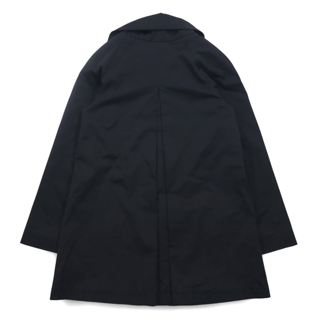 GALLERY Stand Collar A-Line Coat XS Black Cotton Polyester