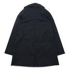 GALLERY Stand Collar A-Line Coat XS Black Cotton Polyester