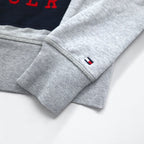 TOMMY HILFIGER Printed Crew Neck Sweatshirt S Grey Cotton MW0MW09466