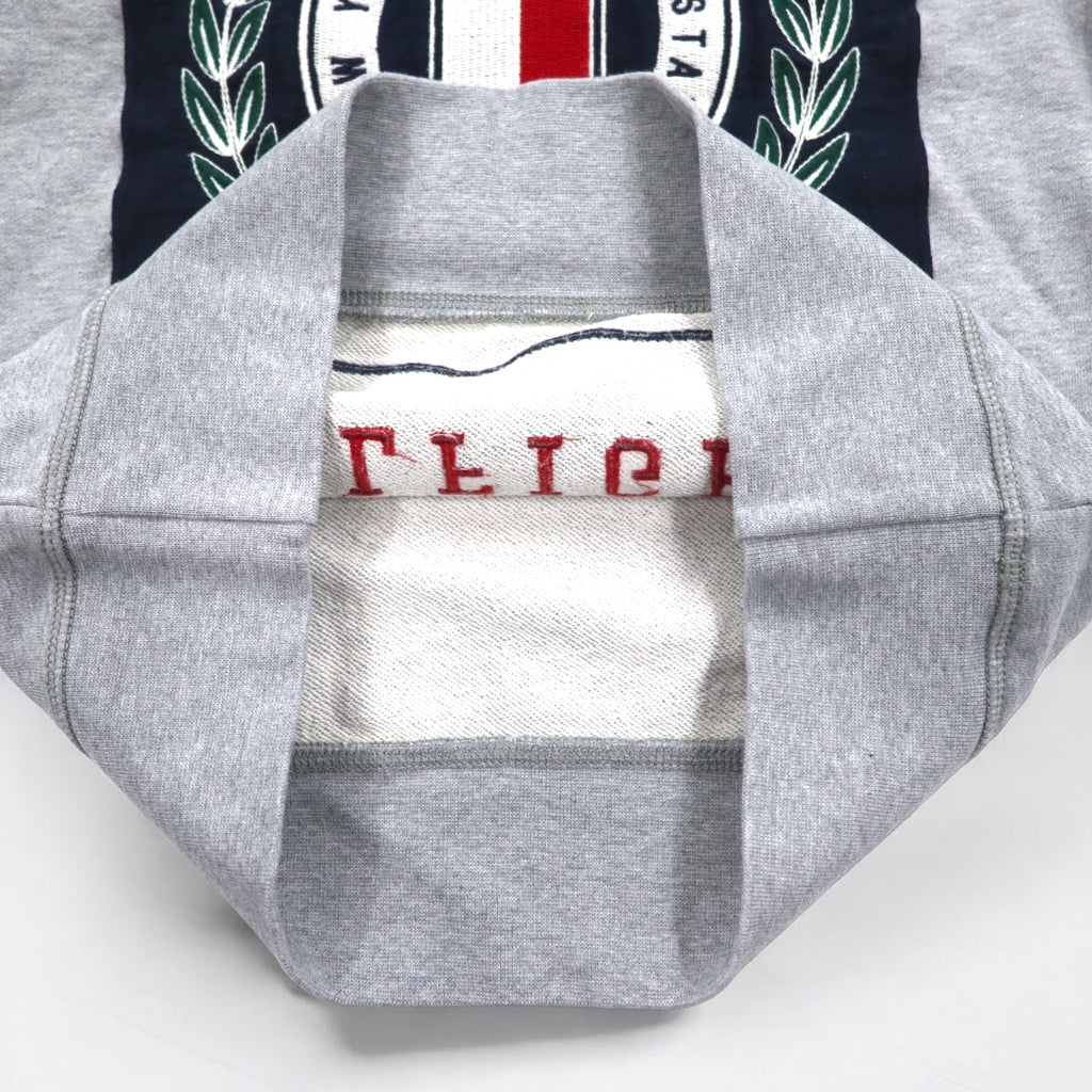 TOMMY HILFIGER Printed Crew Neck Sweatshirt S Grey Cotton MW0MW09466