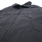 GALLERY Stand Collar A-Line Coat XS Black Cotton Polyester