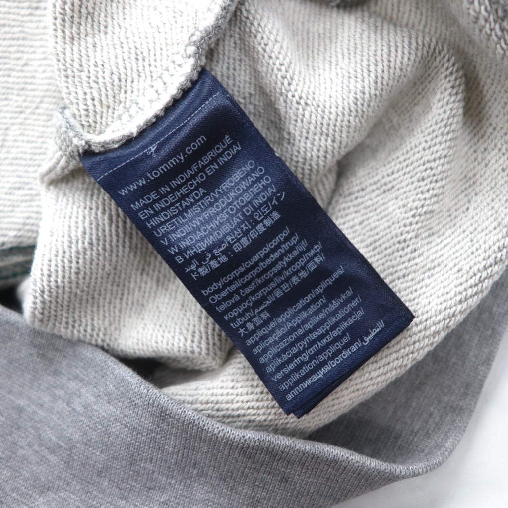TOMMY HILFIGER Printed Crew Neck Sweatshirt S Grey Cotton MW0MW09466
