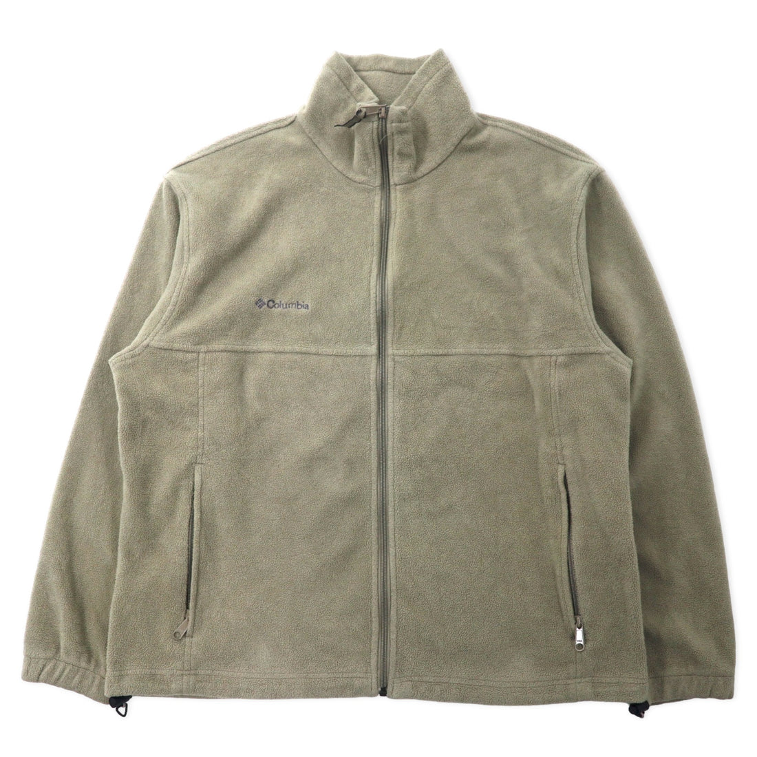 日本然リトテ-古着オンライン-Columbia フルジップ フリースジャケット L ベージュ ポリエステル ワンポイントロゴ刺繍 WM6113-COLUMBIA Full Zip FLEECE Jacket L Beige Polyester One Point Logo Embroidery WM6113