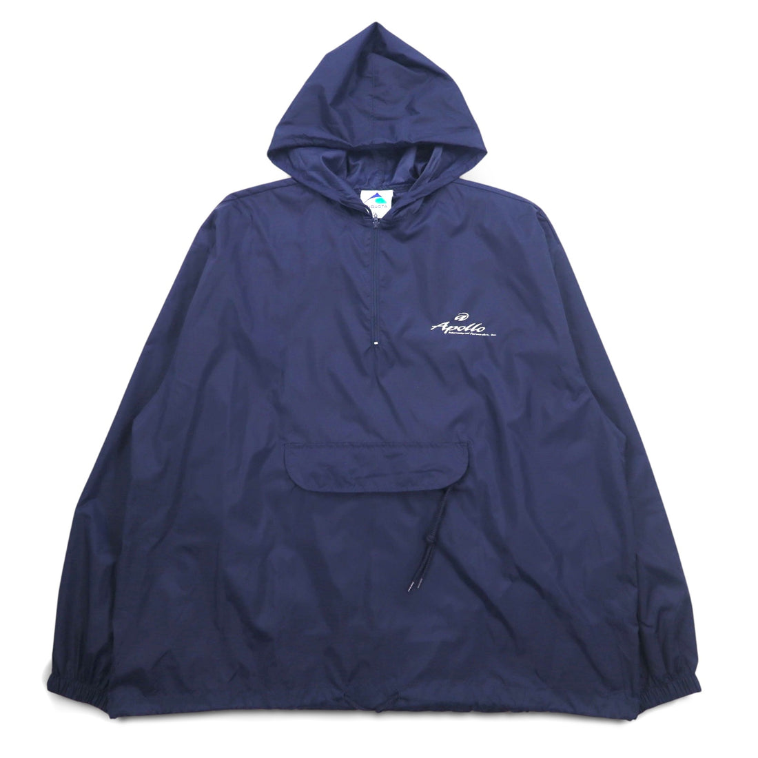 AUGUSTA SPORTSWEAR Half-Zip Anorak Parka XL Navy Nylon Front Pocket Drawcord