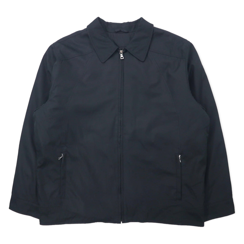 日本然リトテ-古着オンライン-LONDON FOG スウィングトップ ハリントンジャケット L ブラック ポリエステル フリースライナー-LONDON FOG Swing Top Harrington Jacket L Black Polyester Fleece Liner