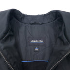 LONDON FOG Swing Top Harrington Jacket L Black Polyester Fleece Liner