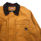 CRAFTSMAN 90s Duck Work Jacket Coverall 2XL Camel Brown Padded Drawcord Corduroy Collar