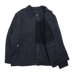 LONDON FOG Swing Top Harrington Jacket L Black Polyester Fleece Liner