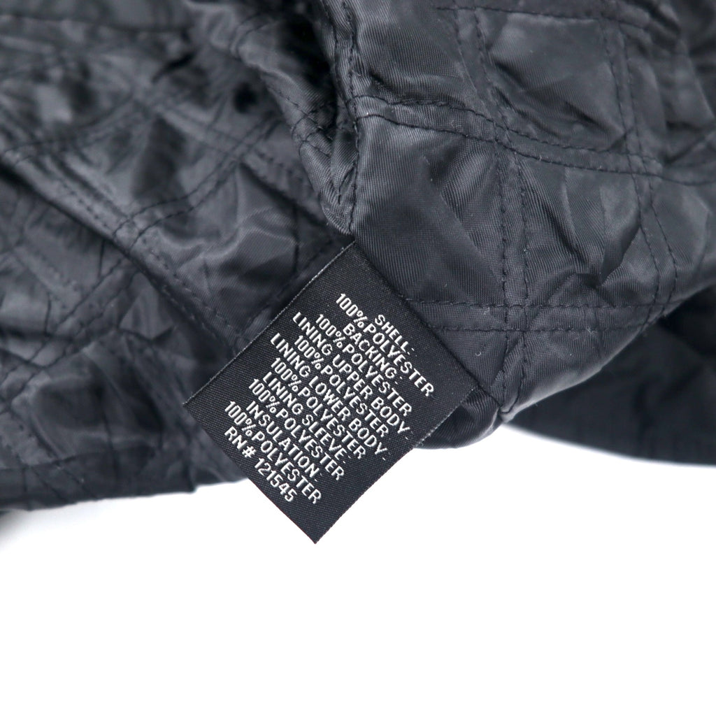 LONDON FOG Swing Top Harrington Jacket L Black Polyester Fleece Liner