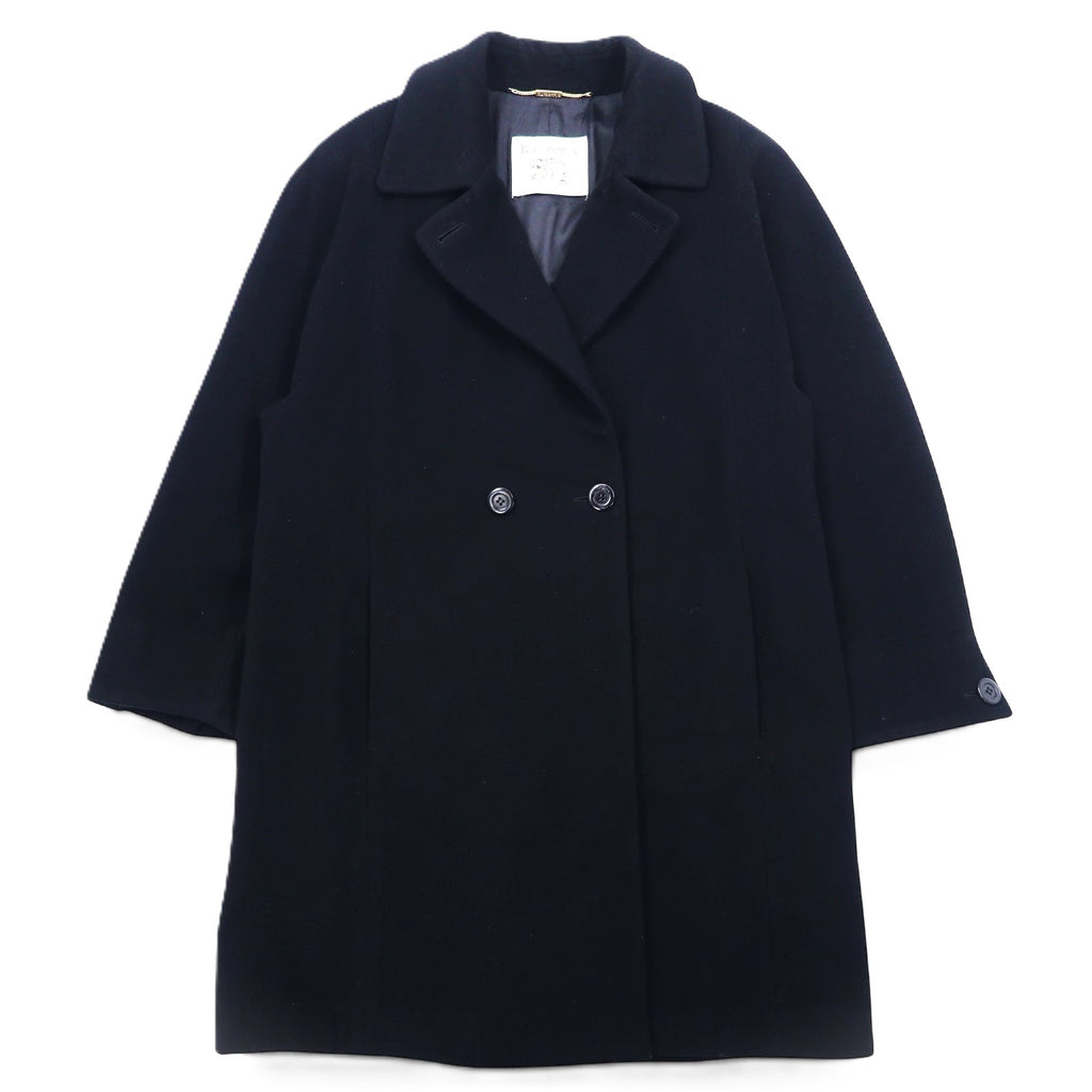 日本然リトテ-古着オンライン-Burberrys スペイン製 カシミヤ チェスターコート M ブラック ウール WOOL & CASHMERE-Burberrys Spain Made Cashmere Coat M Black Wool WOOL & CASHMERE