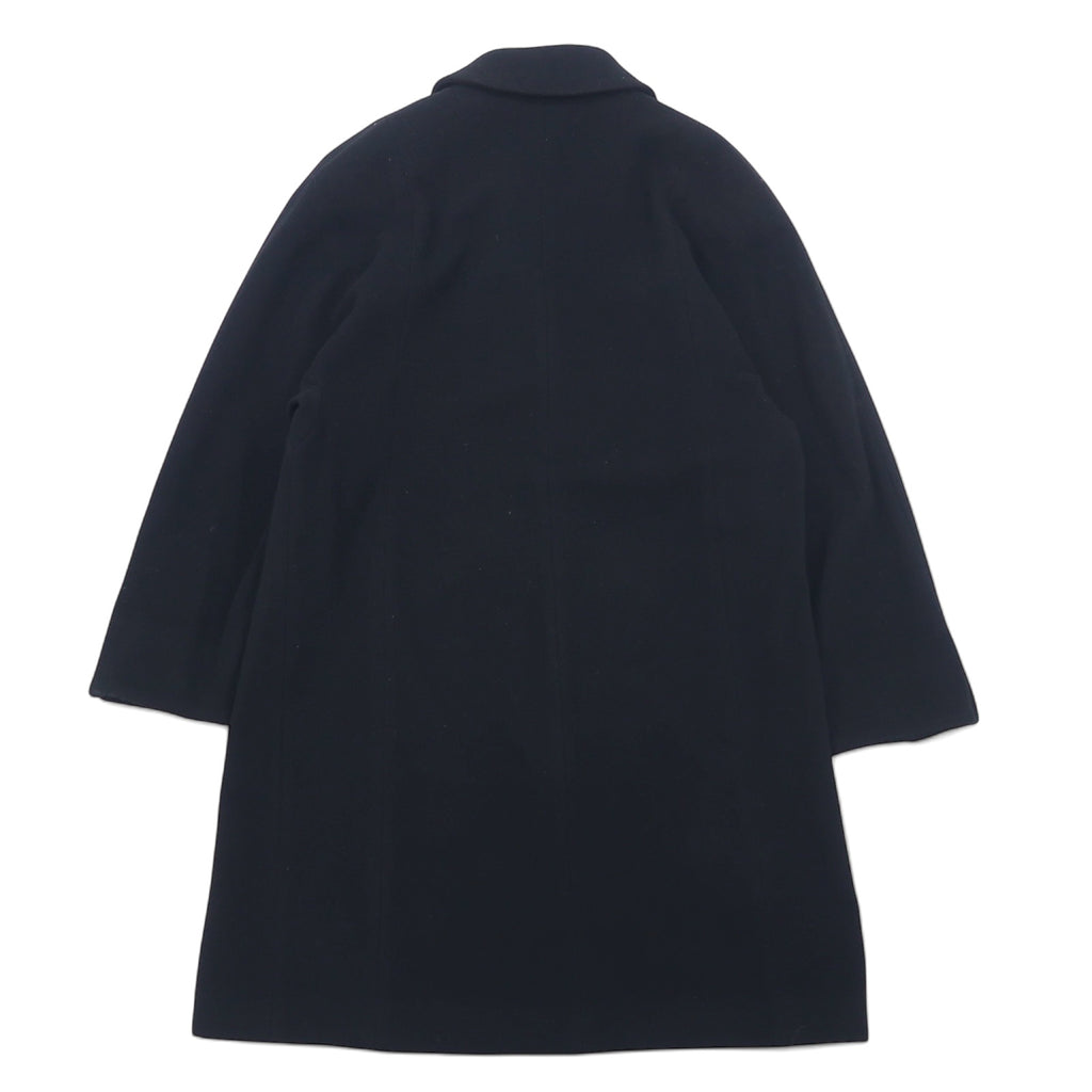 Burberrys Spanish Cashmere Chesterfield Coat M Black Wool WOOL &amp; CASHMERE