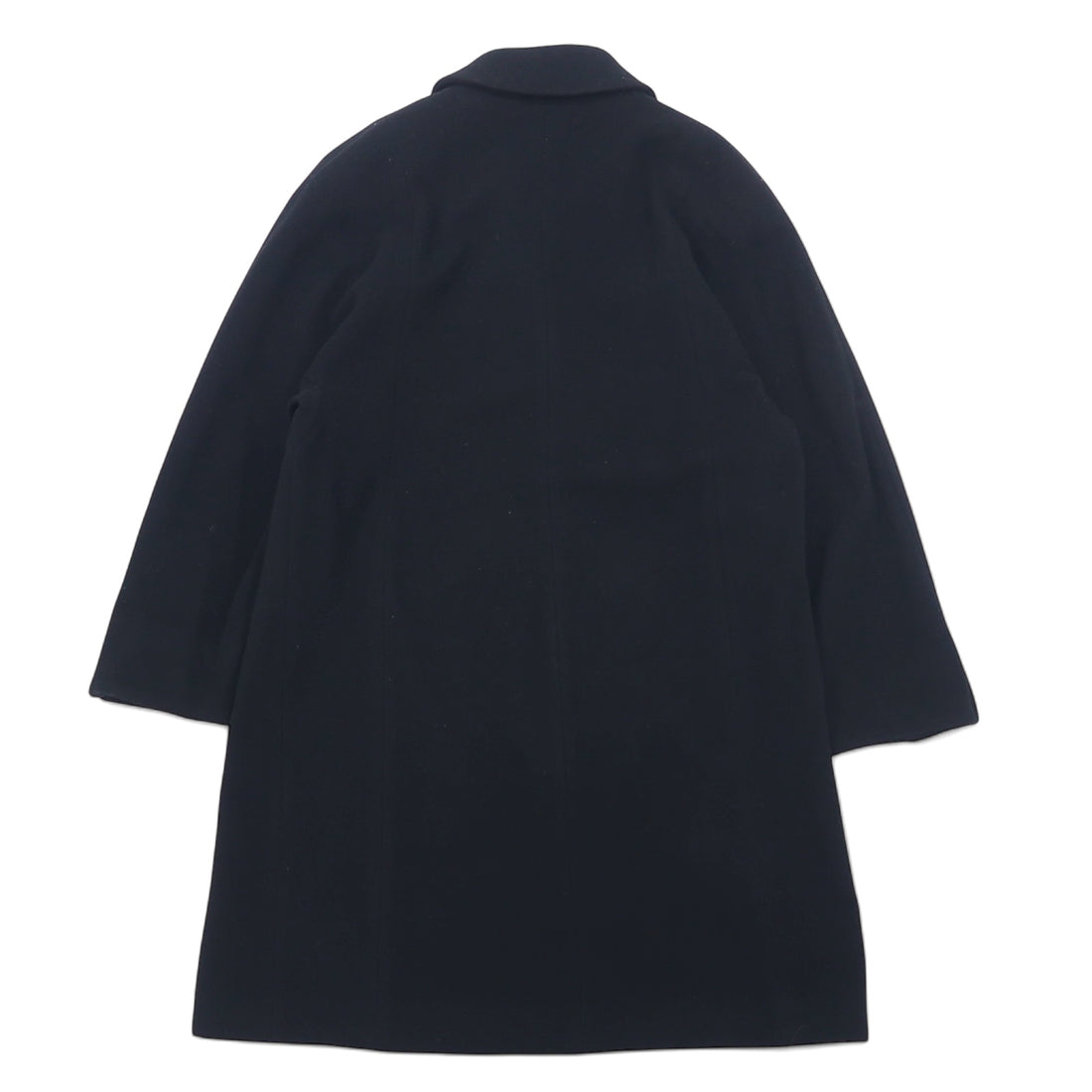 Burberrys Spanish Cashmere Chesterfield Coat M Black Wool WOOL &amp; CASHMERE