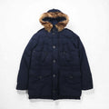 Polo Ralph Lauren 90年代 ミリタリー ダウンジャケット S ネイビー N-3B ファー着脱式