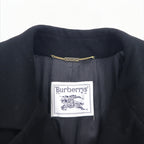 Burberrys Spanish Cashmere Chesterfield Coat M Black Wool WOOL &amp; CASHMERE