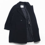 Burberrys Spanish Cashmere Chesterfield Coat M Black Wool WOOL &amp; CASHMERE
