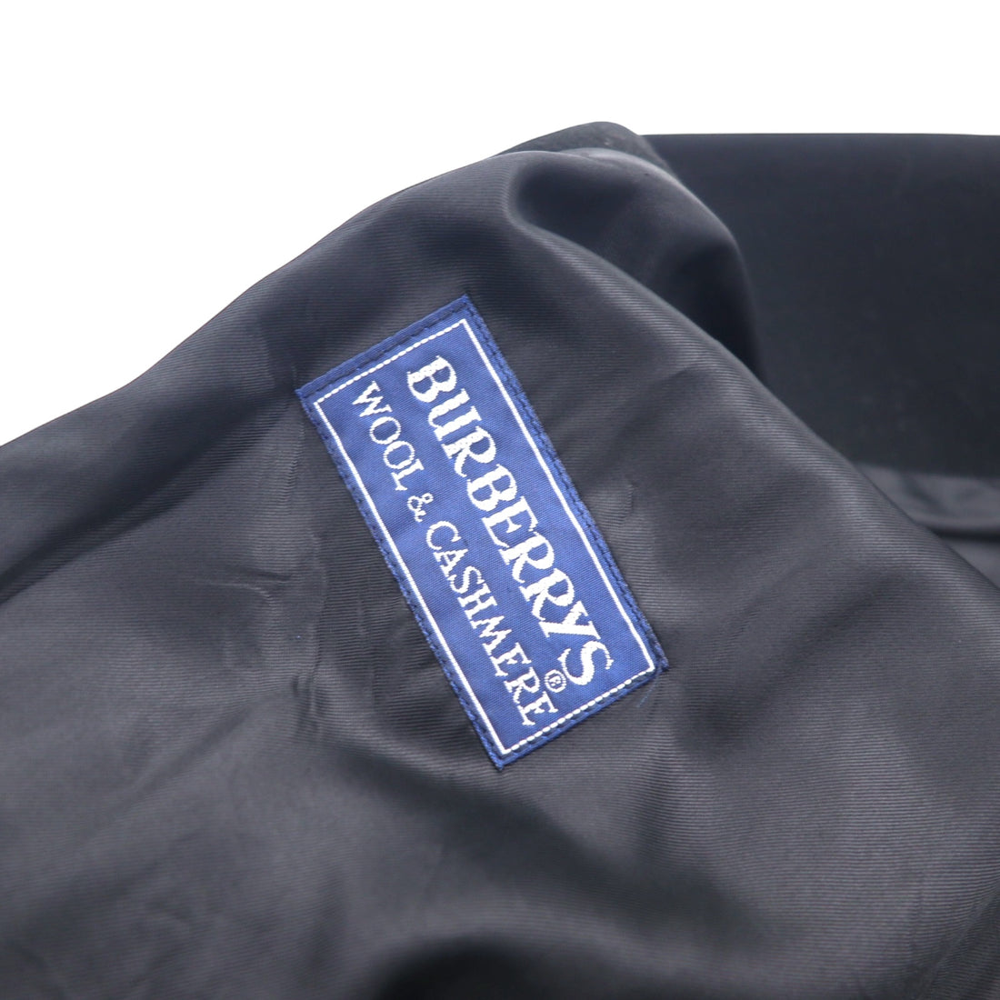 Burberrys Spanish Cashmere Chesterfield Coat M Black Wool WOOL &amp; CASHMERE