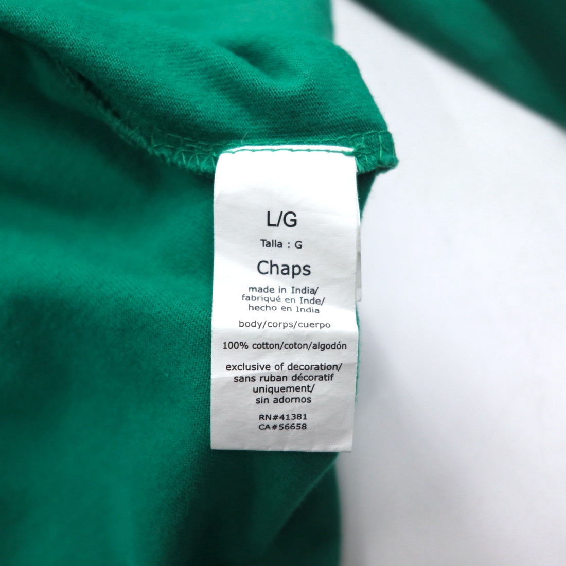 CHAPS Half Button Long Sleeve T-Shirt, Green, Cotton, One Point Logo Embroidery