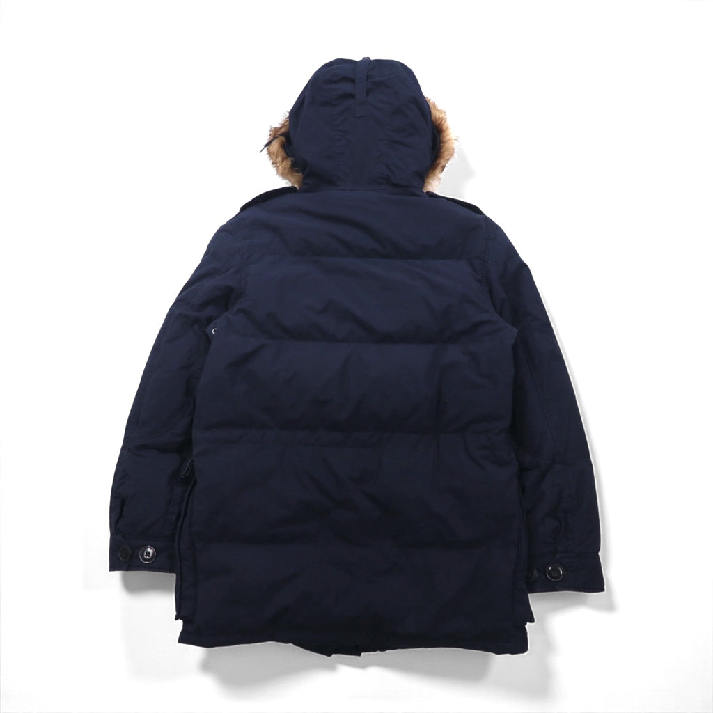 Polo Ralph Lauren 90年代 ミリタリー ダウンジャケット S ネイビー N-3B ファー着脱式