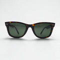 Ray-Ban Wayfarer Wellington Sunglasses, Brown Tortoiseshell, RB2140-F, 902 52-22 3N, Made in Italy