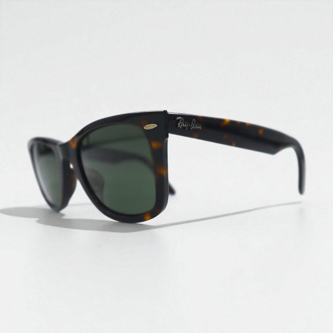 Ray-Ban Wayfarer Wellington Sunglasses, Brown Tortoiseshell, RB2140-F, 902 52-22 3N, Made in Italy
