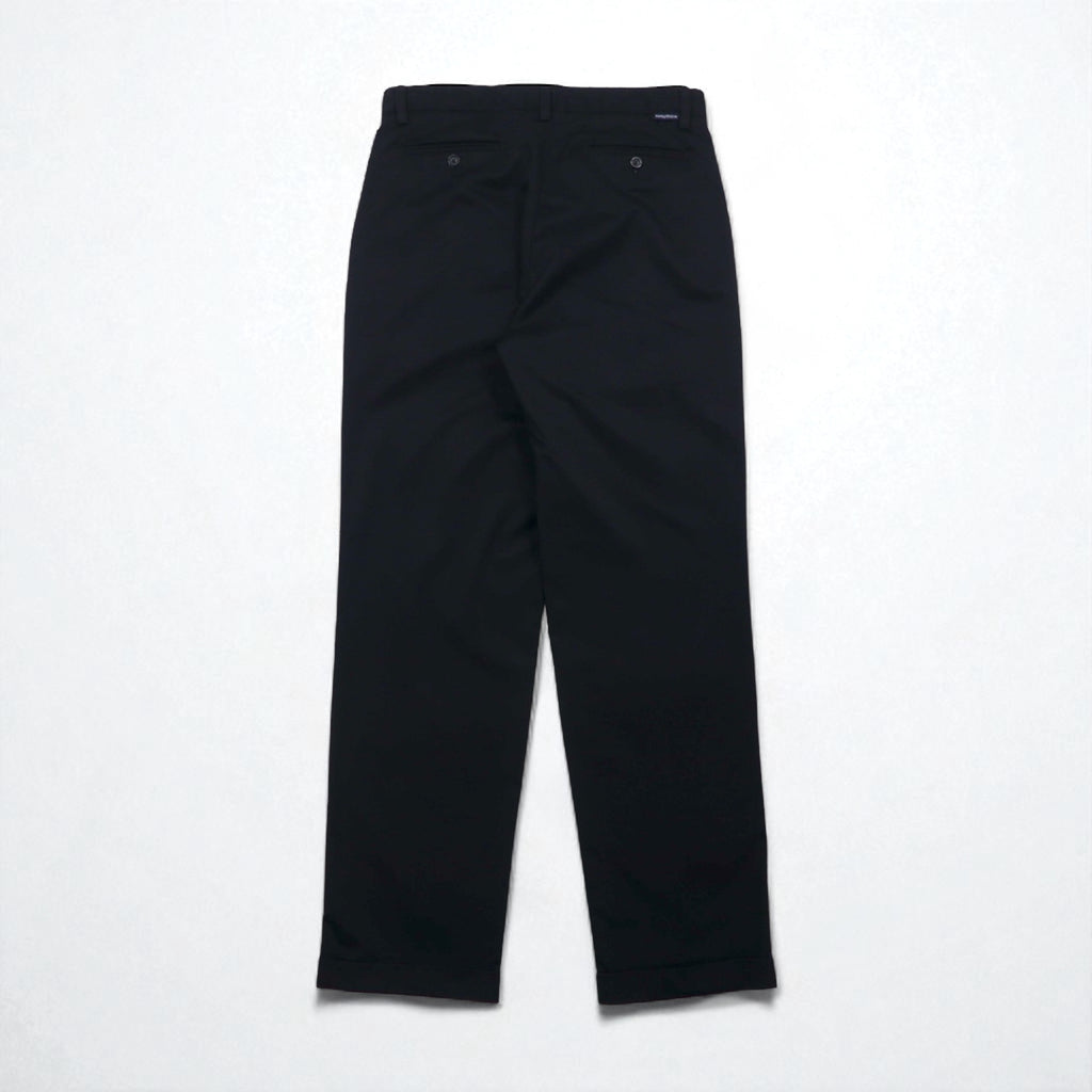NAUTICA 2タック ワイド スラックスパンツ M ブラック RIGGER コットン