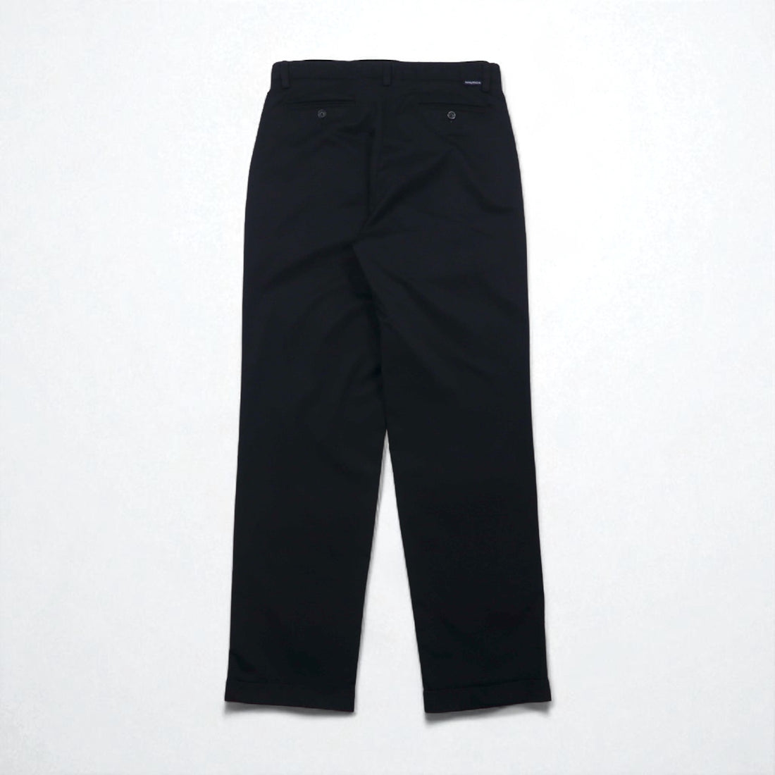 NAUTICA 2タック ワイド スラックスパンツ M ブラック RIGGER コットン