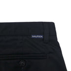 NAUTICA 2タック ワイド スラックスパンツ M ブラック RIGGER コットン