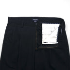 NAUTICA 2タック ワイド スラックスパンツ M ブラック RIGGER コットン