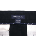 NAUTICA 2タック ワイド スラックスパンツ M ブラック RIGGER コットン