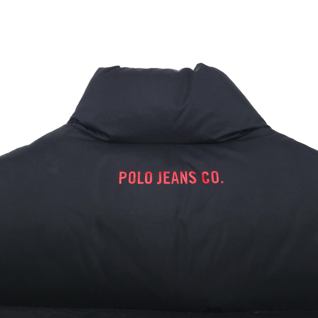 POLO JEANS CO. Ralph Lauren 90s Volume Down Vest, Size Small, Black, Lips Top