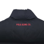POLO JEANS CO. Ralph Lauren 90s Volume Down Vest, Size Small, Black, Lips Top