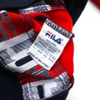 FILA 90s Track Jacket Jersey XL Navy Red Polyester Tape Logo