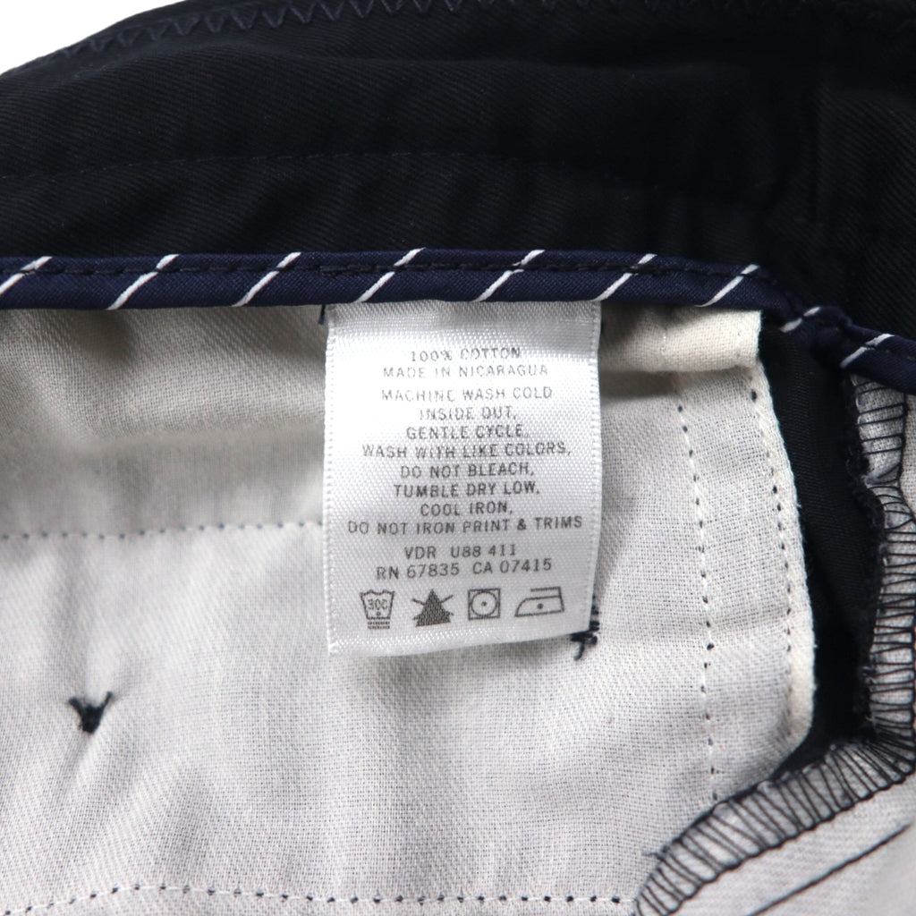 NAUTICA 2タック ワイド スラックスパンツ M ブラック RIGGER コットン
