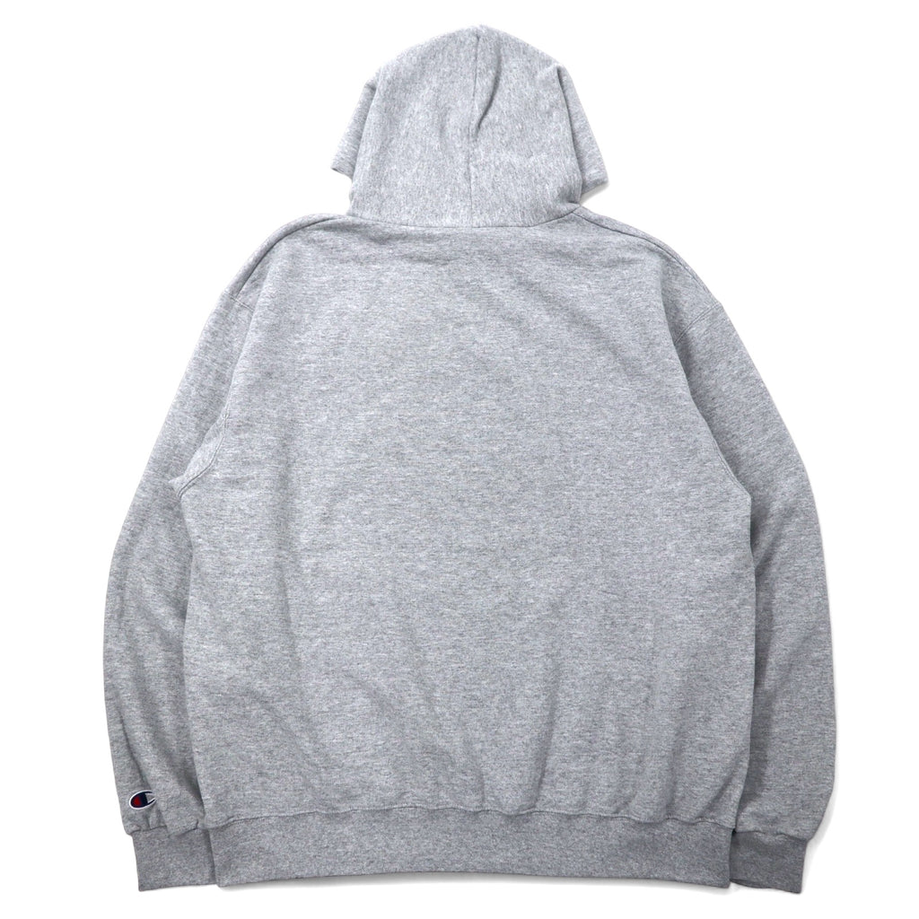 Champion ECO カレッジ プリント パーカー 3XL グレー コットン 裏起毛 NCAA SOONERS ビッグサイズ