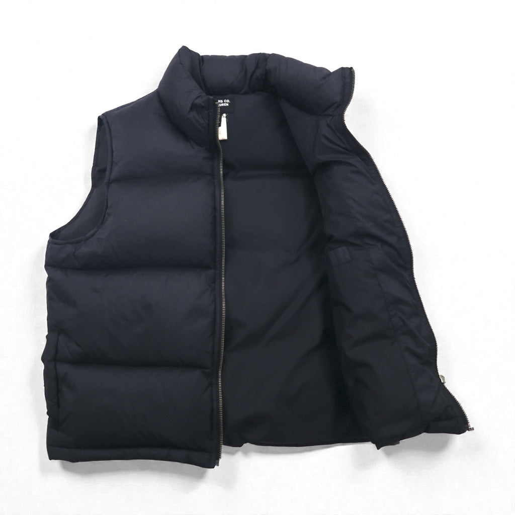 POLO JEANS CO. Ralph Lauren 90s Volume Down Vest, Size Small, Black, Lips Top