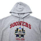 Champion ECO カレッジ プリント パーカー 3XL グレー コットン 裏起毛 NCAA SOONERS ビッグサイズ