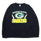 NFL Green Bay Packers GREEN BAY PECKERS Long Sleeve T-Shirt Long T XL Black Made in Honduras