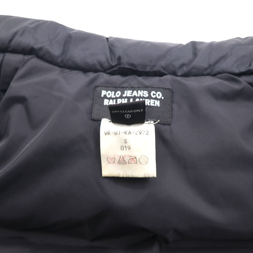 POLO JEANS CO. Ralph Lauren 90s Volume Down Vest, Size Small, Black, Lips Top