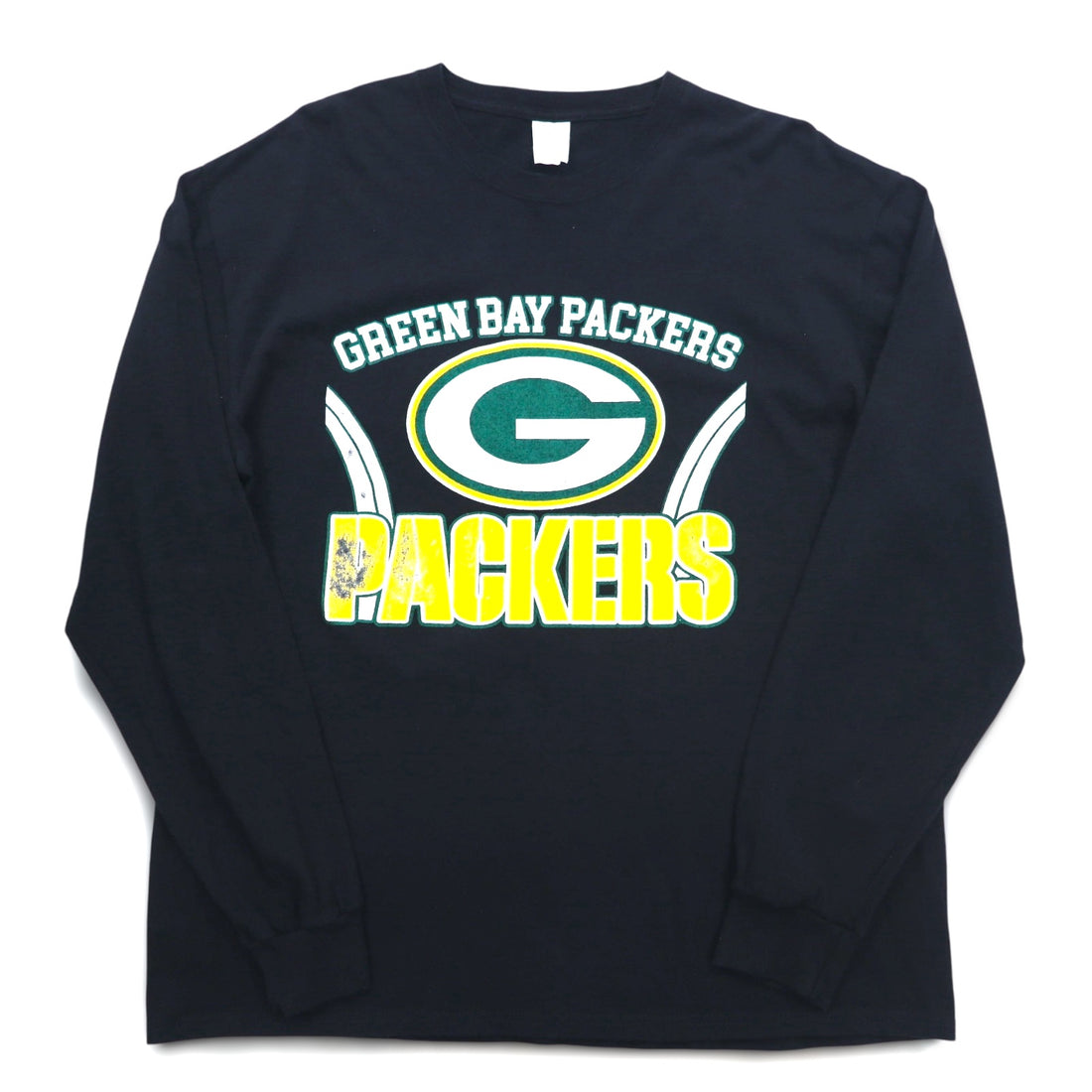 NFL Green Bay Packers GREEN BAY PECKERS Long Sleeve T-Shirt Long T XL Black Made in Honduras