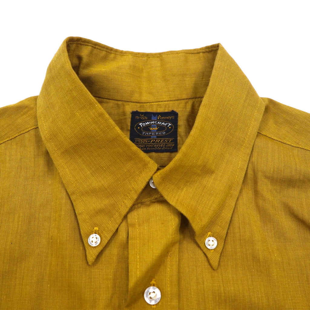 TOWNCRAFT (Pennys) 60s PENN-PREST short sleeve button down shirt, M, camel, cotton