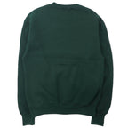 JERZEES Made in USA 90's SUPER SWEATS Crew Neck Sweatshirt M Green Cotton Brushed Back YHS Dance Team One Point Embroidery