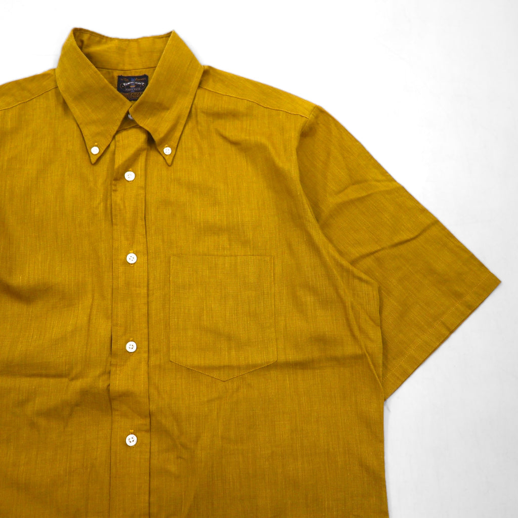 TOWNCRAFT (Pennys) 60s PENN-PREST short sleeve button down shirt, M, camel, cotton