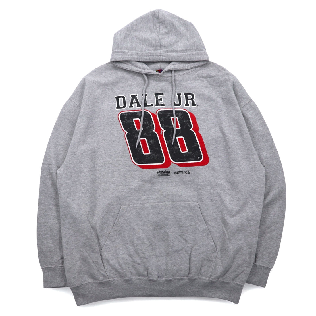 NASCAR Numbering Print Pullover Hoodie L Grey Cotton Racing DALE JR